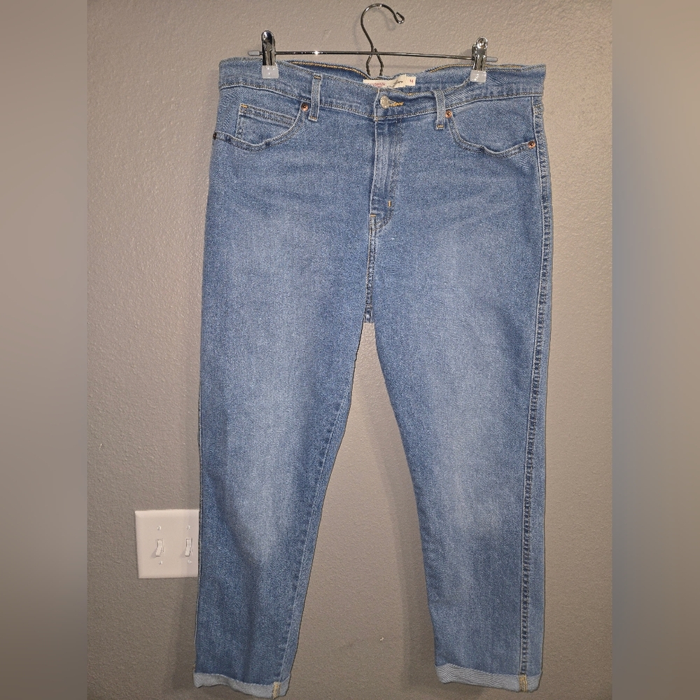 Signature By Levi Strauss Mid Rise Boyfriend Jean Size 14